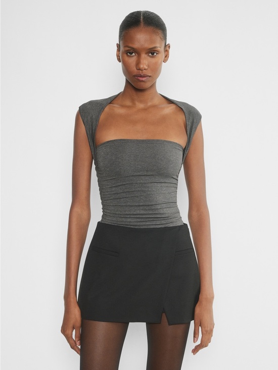 Aritzia Tops - Aritzia casual contour flourish top grey